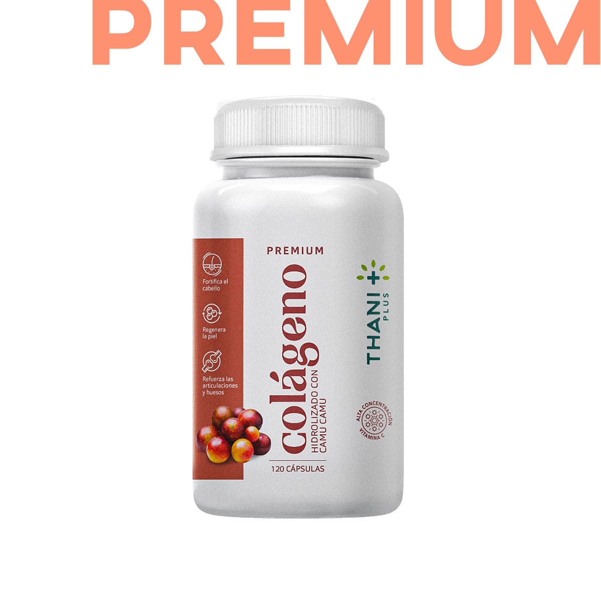 Colágeno Hidrolizado con Camu Camu Premium 120 Cápsulas | ThaniPlus