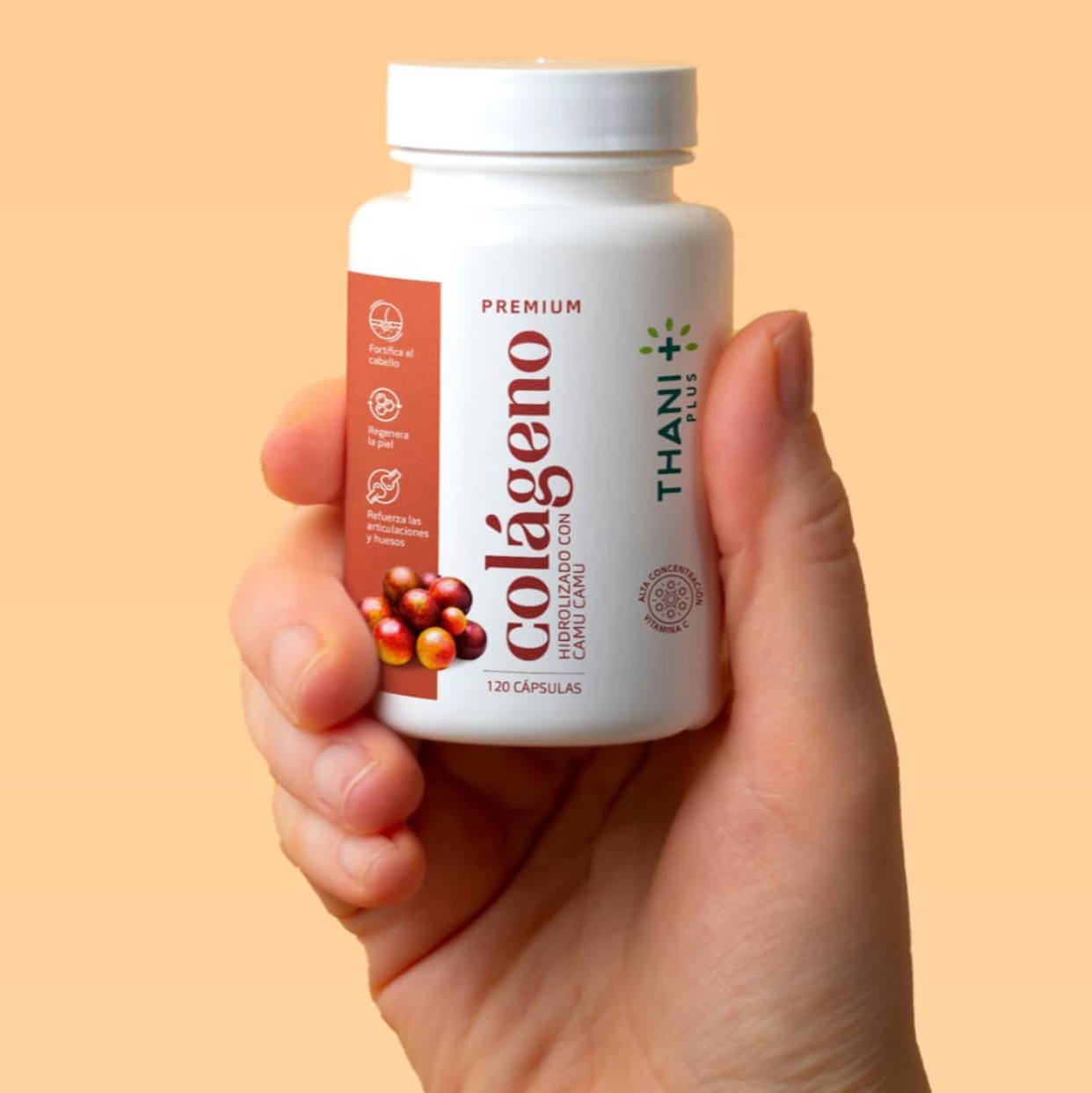 Colágeno Hidrolizado con Camu Camu Premium 120 Cápsulas | ThaniPlus